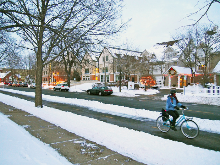 Well maintained winter bicycle facility