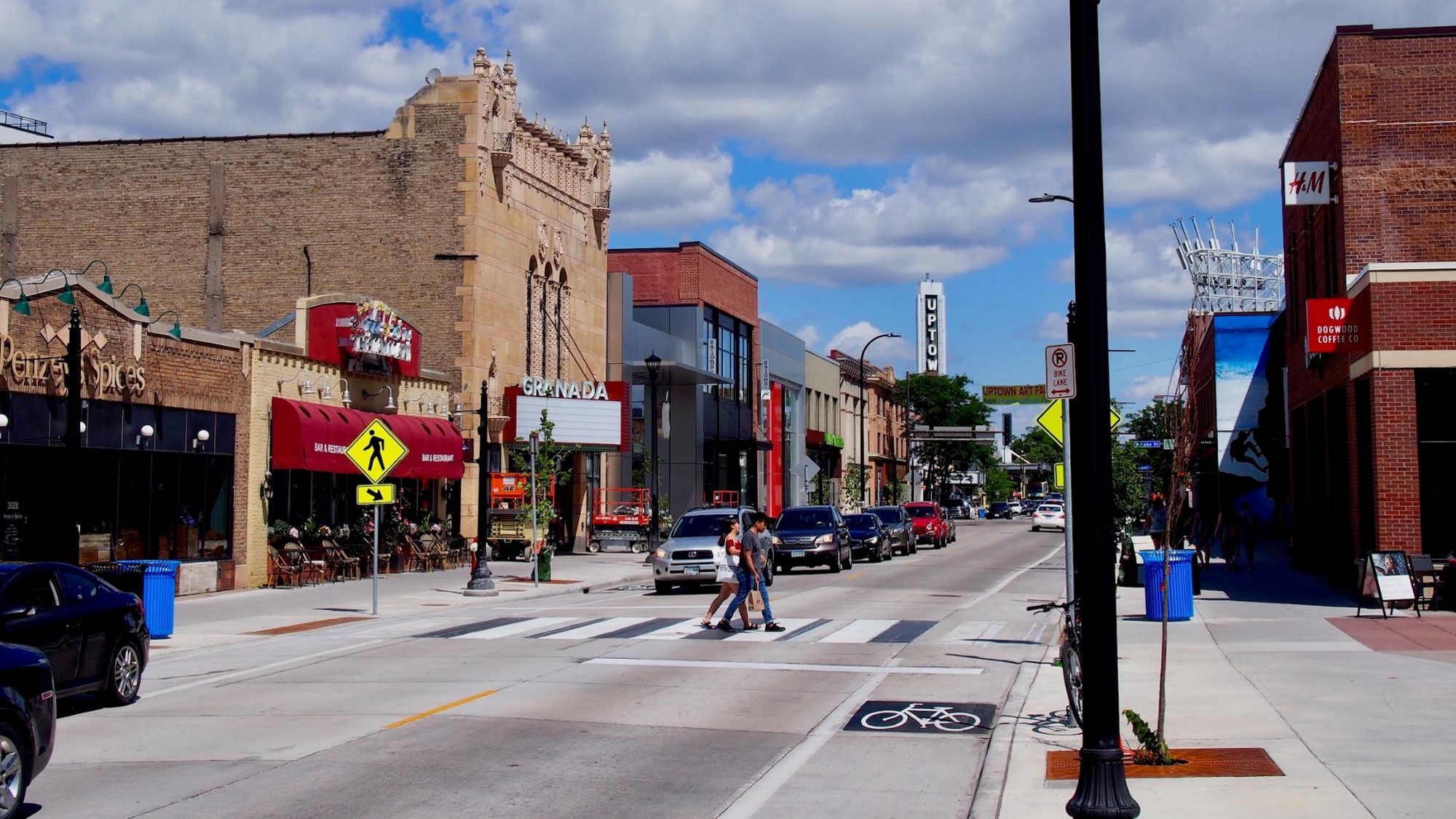 Midblock crossing - Hennepin Ave between Lake and 31st St, After