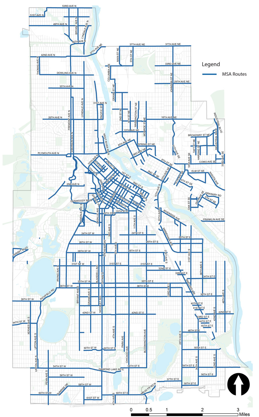Map of municipal state aid routes   