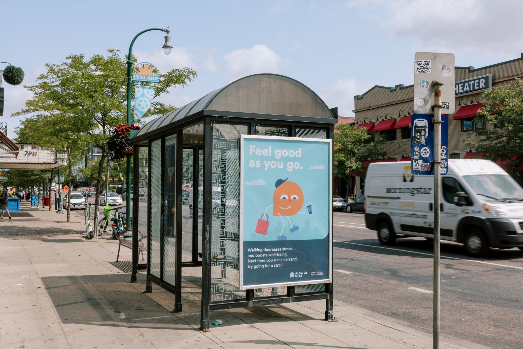 Bus Stop with As You Go campaign ad