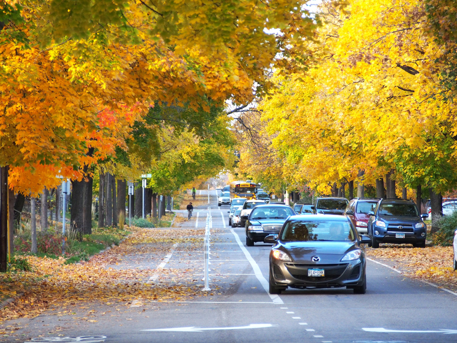 Dedicated space for bicycle travel