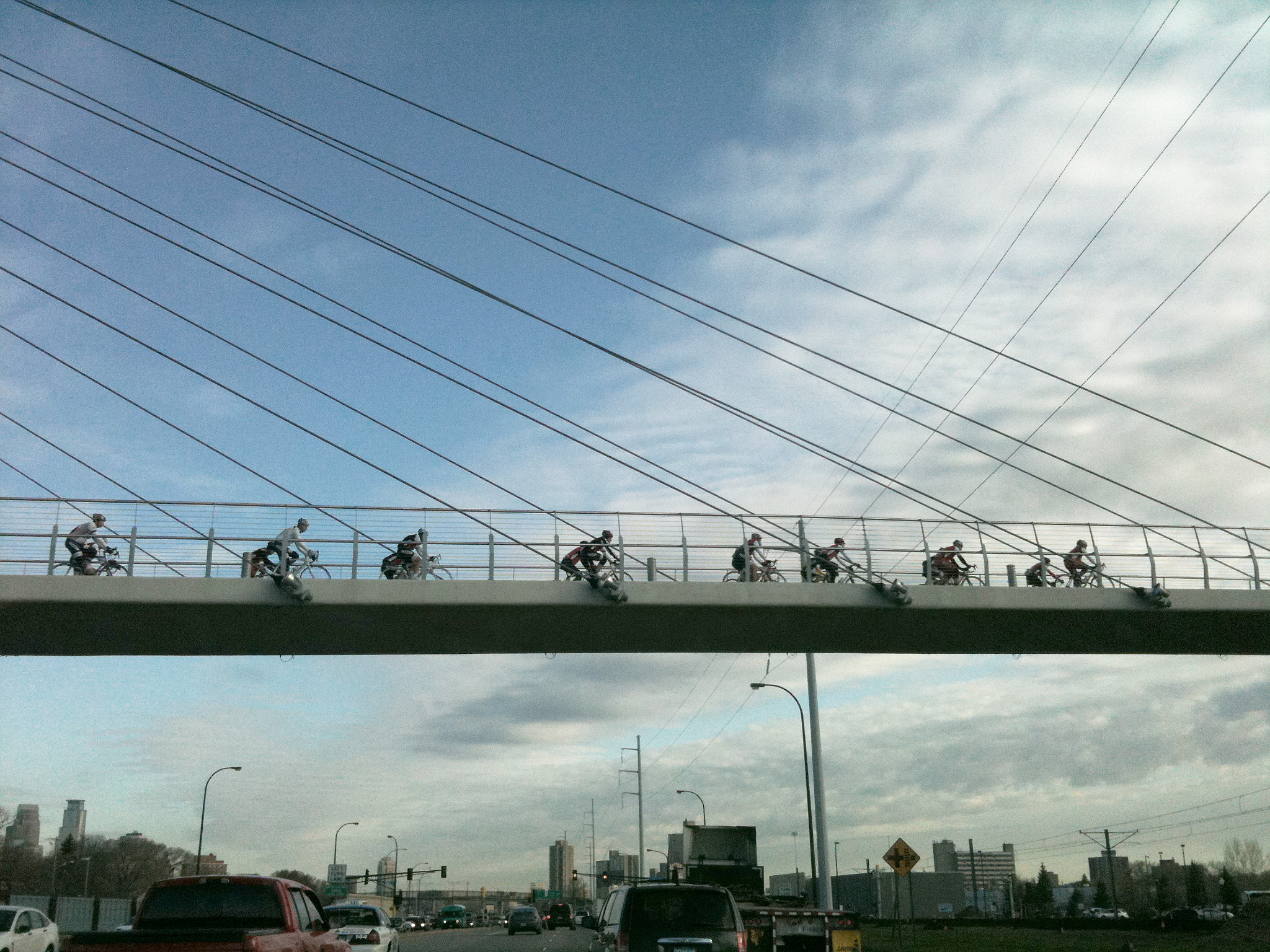 Barrier bicycle crossing